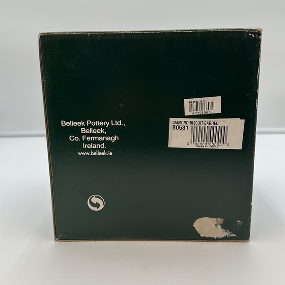 Belleek Heritage Collection Diamond China Biscuit Barrel/Jar - Picture 3 of 16